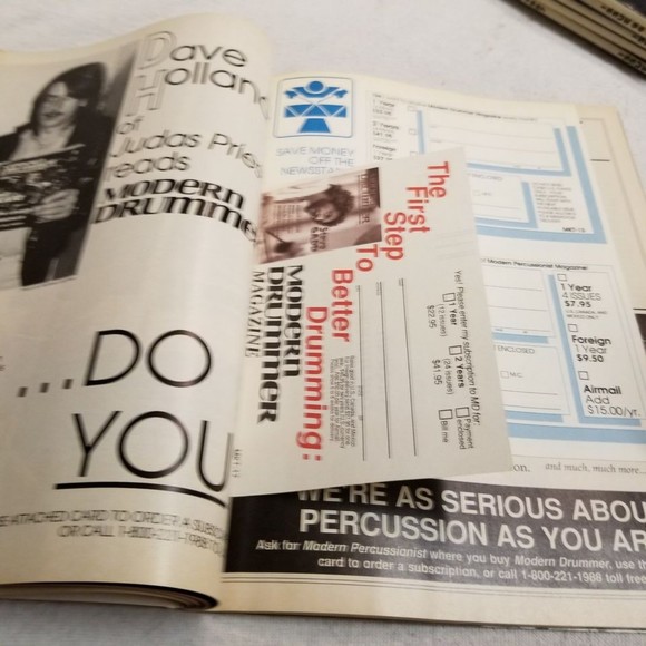 Feb. 1987 Modern Drummer mag Anton Fig Neil Peart - Picture 6 of 8